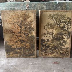 Burlap Wall Art 2 Pieces 