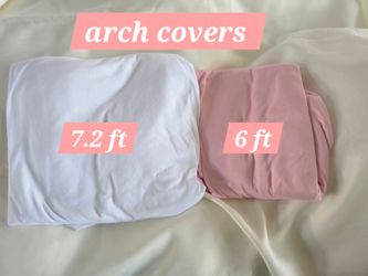 Arch covers  spandex  new  white and dusty rose pink  7.2ft  6ft  party decorations