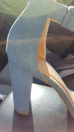 Denim heels