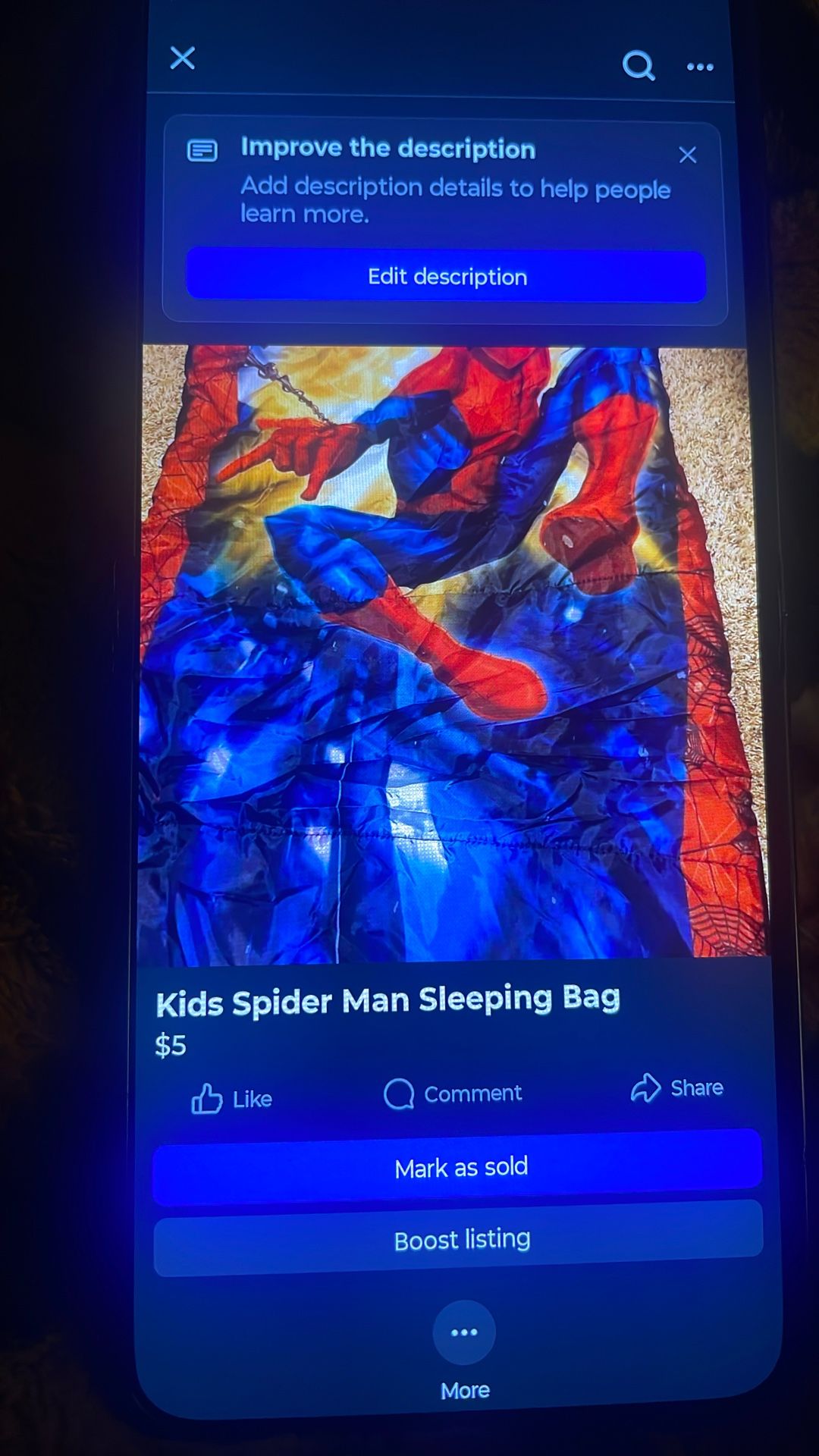 Kids Spider Nan Sleeping bag