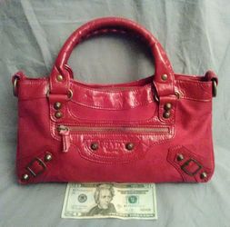 Like new suede leather handbag
