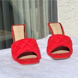 Fashion Nova Red Suede Pump 5.5 