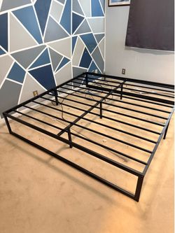 14” High Metal Sturdy King Bed Frame