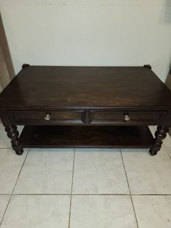 Wooden coffee table