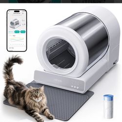 UAHPET Stainless Steel Self-Cleaning Cat Litter Box