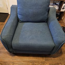 Accent Chair with Arm Rests and Removable Back Rest Pillow