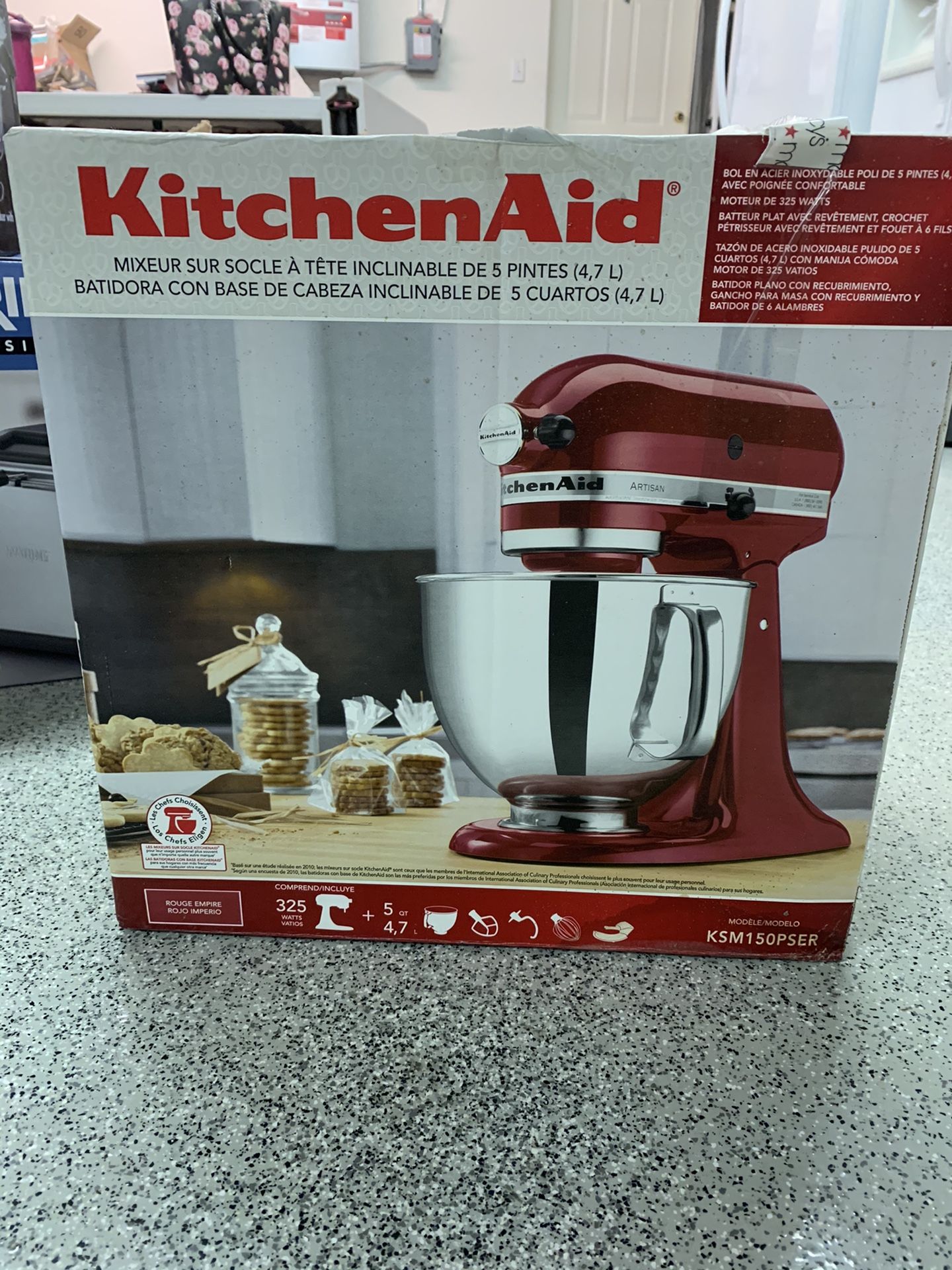 KitchenAid KSM150PSER Artisan Tilt-Head Stand Mixer with Pouring 
