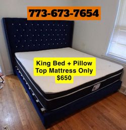 King Bed + Pillow Top Mattress 💥🚛