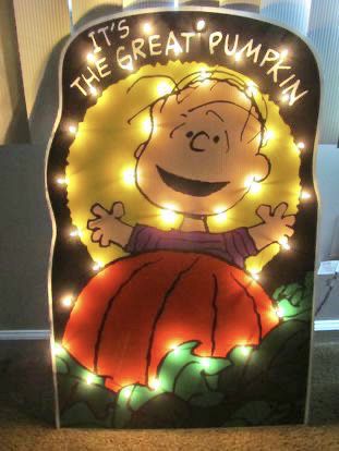 32” Lighted Light Up Peanuts Great Pumpkin HALLOWEEN Yard Decoration