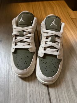 Air Jordan 1 Low Olive and Cream Sneakers
