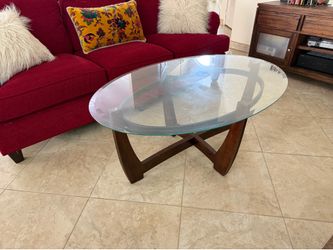 Glass/Wood Coffee Table