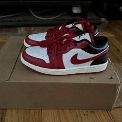 Air Jordan 1 Low Women's Shoes White/Black/Sail/Gym Red Size W 6.5 / M 5 Style DC0774-160