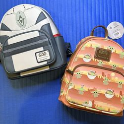 Loungefly Disney Star Wars Mandalorian Grogu Sunset & Bad Batch Mini Backpacks - Both NWTs
