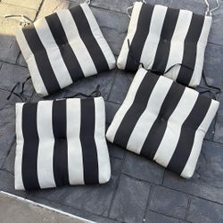 Four Outdoor Chair Cushions 18”x18”
