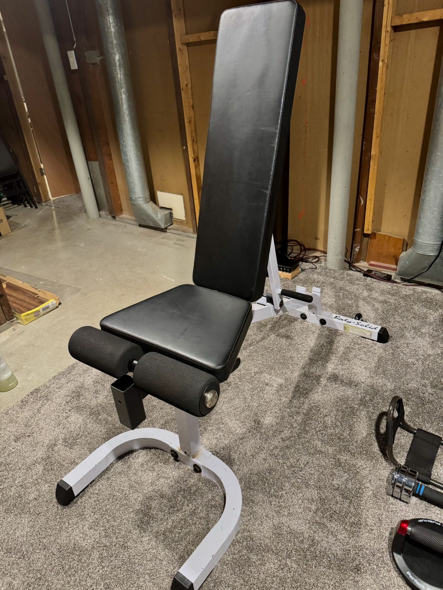 Workout Bench, Adjustable, With Wheels