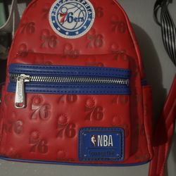 Loungefly NBA Philadelphia 76ers Logo Mini Backpack
