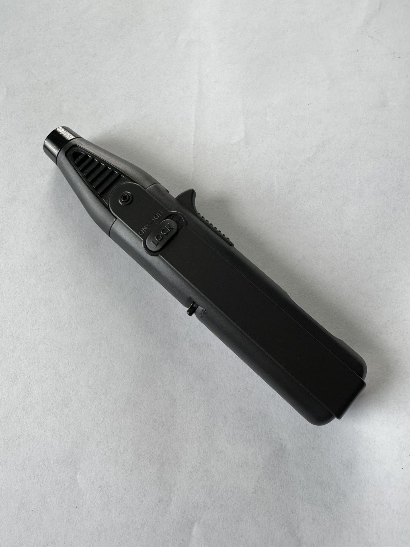 Gas Lighter Refillable Black blue Flame (empty New)