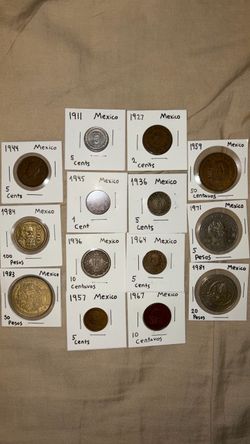 Vintage Mexican Coin Lot