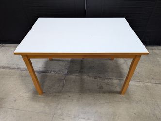 Modular Wood and White Table