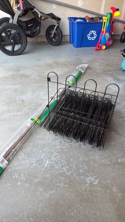 Garden fence and bamboo stakes