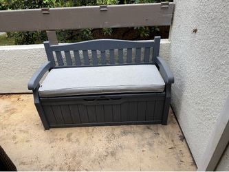 Outdoor storage bench