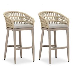 Set of 2 Outdoor Counter Height Stools - PLZB