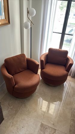 Swivel mid century accent chairs set of 2