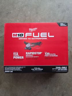 Milwaukee M18 Grinder with Brake New 2880-20