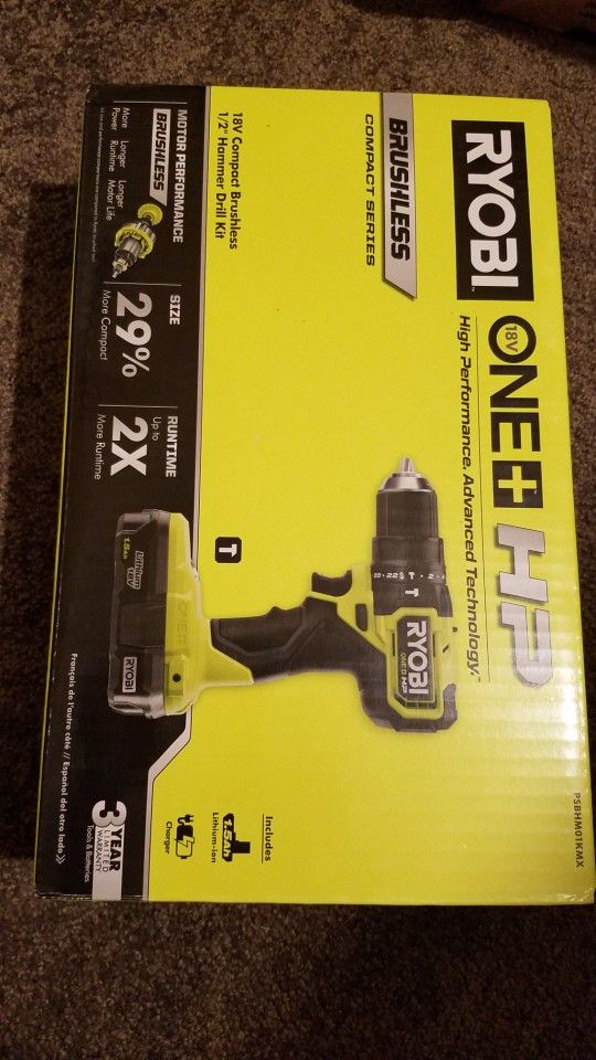 Ryobi 18v Hammer Drill Kit