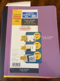 Five Star Interactive Composition Book College Ruled 100 Sheets