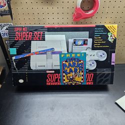 Super Nintendo Box and Paperwork