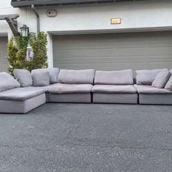 Amazing Cloud Couch Gray Sectional Couch Modular Couch Modular Sofa - Free Delivery 🚚