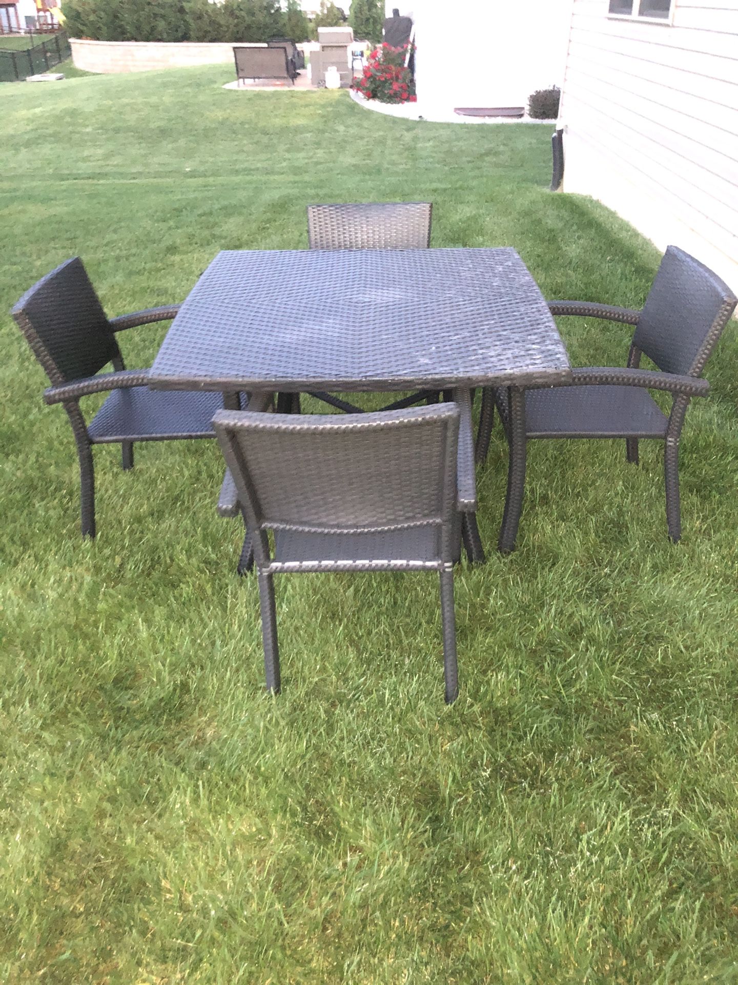 Black Wicker Patio Set