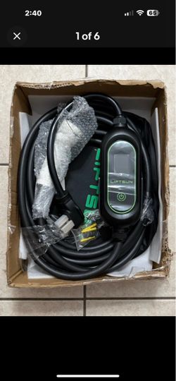 Portable Level 2 EV Charger 50A 240V with 25FT Cable J1772 Plug LCD Display