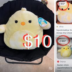 $10 Giant 20” Squishmallow Aimee the Chick Like New