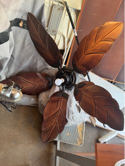 Tropical leaf/palm blade ceiling fan