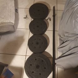 Joe Weider Barbell Weight Set. 