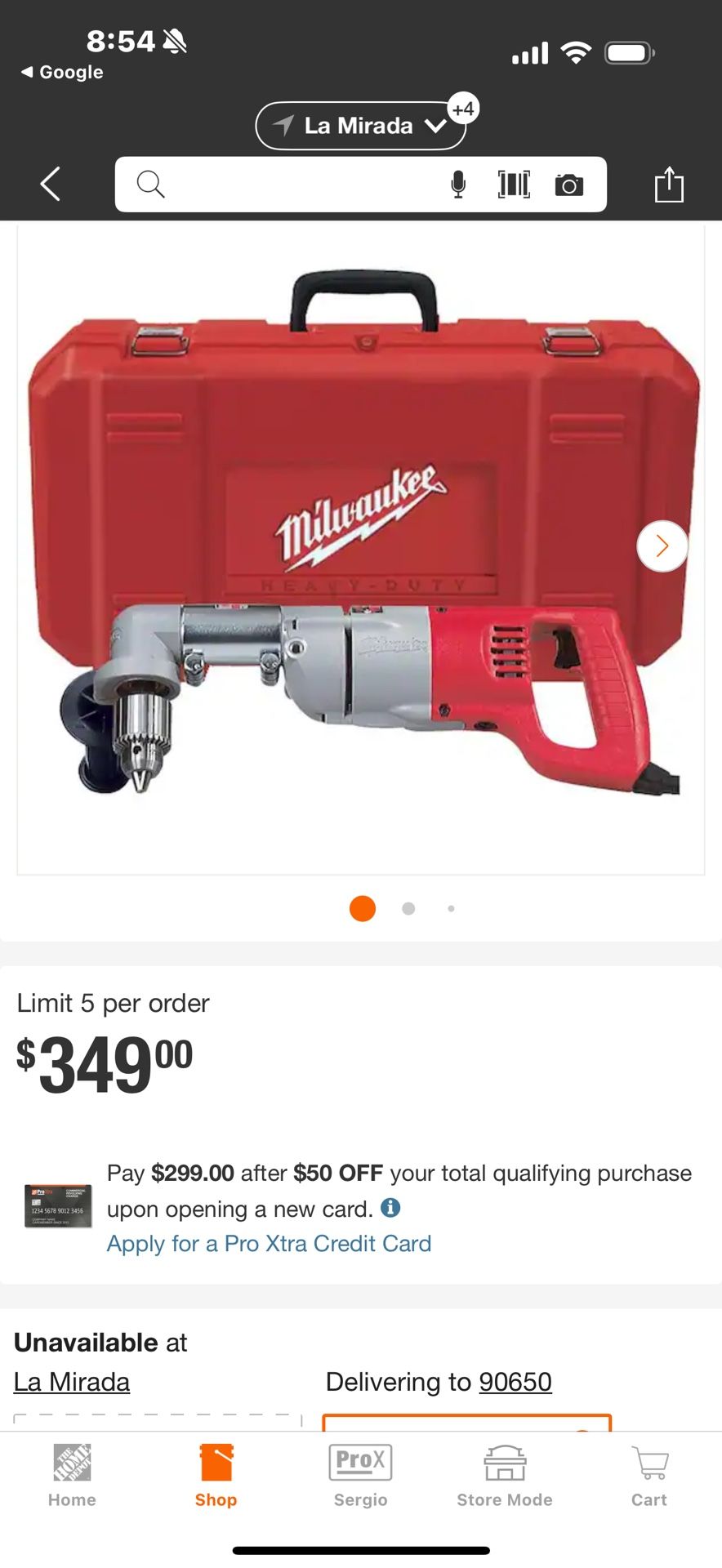 Milwaukee Angle Drill