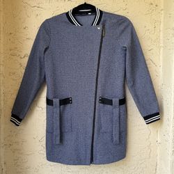 Mevis Girls Wool blend Coat Zip Closure, 57 inches