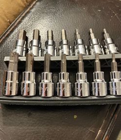 Husky 3/8" Drive Hex Bit Socket Sets - SAE + Metric - 14pc Bundle (2x 7pc)
