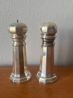 Silver Plated Salt And Pepper Shakers
