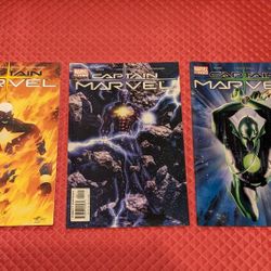 2002 Marvel Comics Captain Marvel #1, 2 and 3