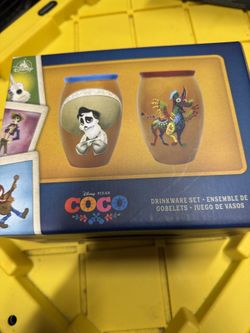 Disney Pixar Coco Glassware Set of 2 Disney Parks Drinkware Set New In Box