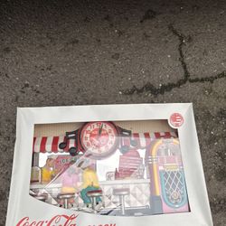 Vintage Coca-Cola Clock Ice Cream Shop Soda Fountain Diner New In Box