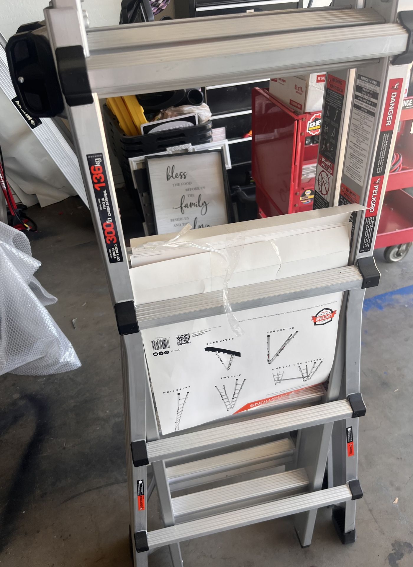 Ladder Escalera LITTLE GIANT MULTI LADDER M17 A Frame- Like New