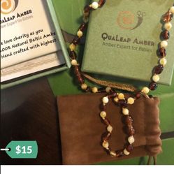 QuaLeap Amber Teething Necklace & Bracelet