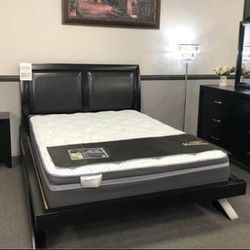 Galinda Bedroom Set, Queen or King Bed, Dresser, Nightstand, Mirror Finance and Delivery Available 