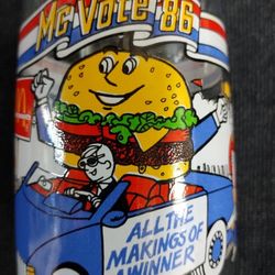Vintage McVote '86 MCDLT For Burger of the Year McDonald's glass, All The Makings Of A Winner