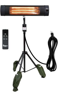 Dr Infrared Heater DR-338 Carbon Infrared Patio Heater with Tripod, Black