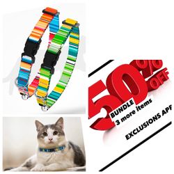 Tribal Breakaway Cat Collar with Bell 2 PCS Aztec Pattern Safety Collars for Cats Kitten